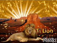 Lion d'Amour - GIF animé gratuit