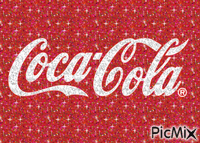 Coca Cola Glitter Logo анимированный гифка