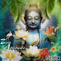 Énergie Bouddha, pour tous, Buddha energy, for all - Animovaný GIF zadarmo