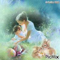 Une mère et son enfant par BBM animerad GIF
