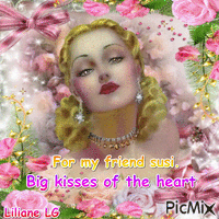 For my friend susi. Big kisses of the heart ♥♥♥ geanimeerde GIF