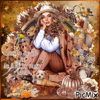 Autumn woman 8 geanimeerde GIF