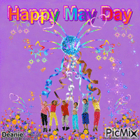 Happy May Day animasyonlu GIF