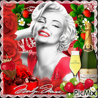 Champagne Marilyn Monroe - GIF เคลื่อนไหวฟรี
