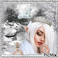 winter fairy with friends GIF animé
