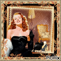 Rita Hayworth, Actrice américaine - 免费动画 GIF