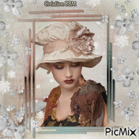 Portrait femme par BBM animált GIF