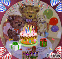 Happy Birthday Bears - Bezmaksas animēts GIF