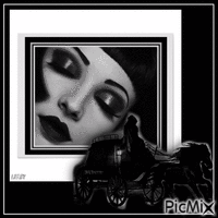 Portrait de femme vintage - Noir et blanc!!!!! - Bezmaksas animēts GIF