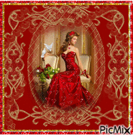 Lady in red 6. animoitu GIF