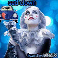 Sad clown - GIF animé gratuit