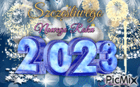 Szczęśiwego Nowego Roku 2023 - Ingyenes animált GIF