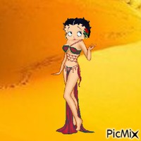 Betty Boop the belly dancer animovaný GIF