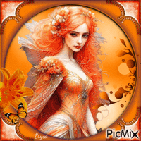 Portrait - palette de couleur orange - Безплатен анимиран GIF