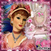 A pink lady /vintage... - Nemokamas animacinis gif