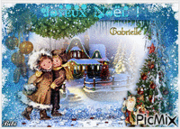 Joyeux Noël Gabrielle-Birikine animerad GIF