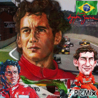 Ayrton Senna - Gratis animerad GIF