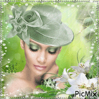 Elegant in Green Animated GIF