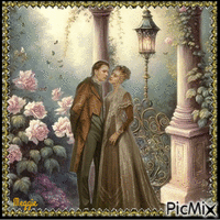 vintage romance - GIF animado gratis
