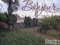bonjour il pleut - GIF เคลื่อนไหวฟรี