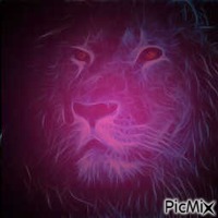 Pink Lion - GIF animé gratuit