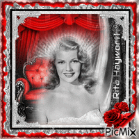 Rita Hayworth, Actrice américaine - GIF animado grátis