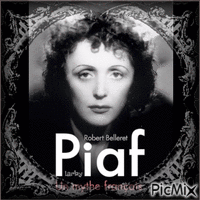 Edith Piaf - Noir et blanc !!!!! - Ingyenes animált GIF