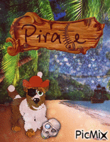 Pirate Dog - GIF animé gratuit