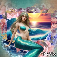 mermaid animovaný GIF