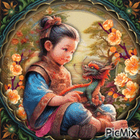Asian child - Бесплатни анимирани ГИФ