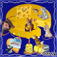 The mouse and the cheese GIF animado
