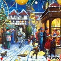 Magasin de Noël vintage - gratis png