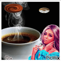 Café cappuccino chocolat анимиран GIF