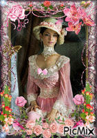 la femme toute en rose - 無料のアニメーション GIF
