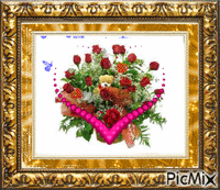 Rosas de corazón - Ingyenes animált GIF