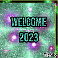 HAPPY NEW YEAR ~ WELCOME 2023 κινούμενο GIF