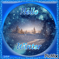 Hello Winter - Nemokamas animacinis gif