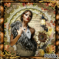 Vintage in autumn colors... Animiertes GIF