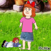 Baby with Raggedy Ann - GIF animado grátis
