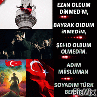 ADIM MÜSLÜMAN SOYADIM TÜRK BENiM. - Free animated GIF