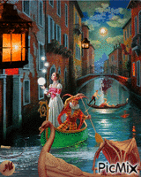 Venecia nocturna GIF animé