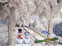 Χιονανθρωποι - GIF animado gratis