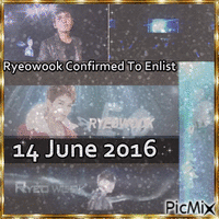 Ryeowook Enlist Date Promo - Безплатен анимиран GIF