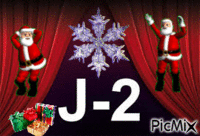 J-2 avant noel - GIF animate gratis