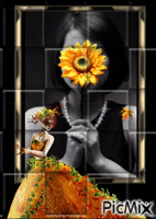 Autumn lady.. анимированный гифка