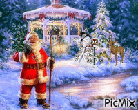 Santa/Christmas Scene GIF animado