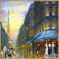 bonjour Paris animovaný GIF