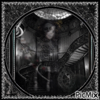 Gothic Ghost Lady - Darmowy animowany GIF