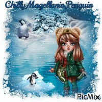 Chilly Magellanic penguin animovaný GIF