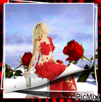 Caminho das rosas... GIF animata